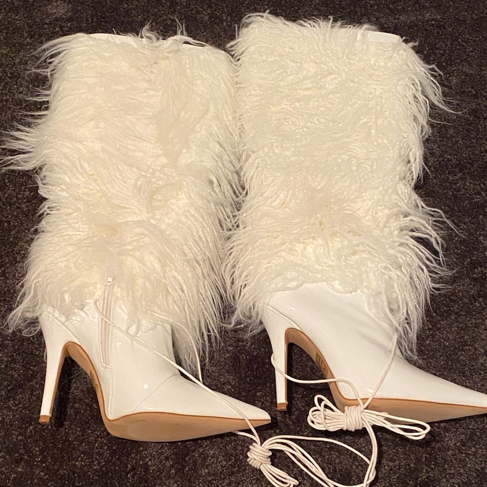 Brand new fuzzy heels:)